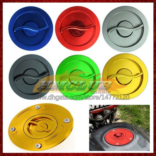 Tapa de tanque de combustible sin llave CNC para motocicleta, tapa para SUZUKI GSXR 1300 1300CC GSXR1300 Hayabusa 08 09 10 2011 2012 2013, tapa de llenado de combustible de aluminio abierta de liberación rápida