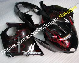Motorfiets Cowling voor Honda 1996-2007 Backings Blackbird CBR1100XX 96-07 CBR 1100 XX Rode Vlam Body Fairing Kit (spuitgieten)