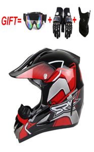 Motorcross voor motorhelm naar beneden MTB DH Off Road Motorcycle Cross Racing Helmet Point met Goggles Gloves Mask4390307