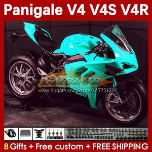 Carénages moto cyan stock pour DUCATI Street Fighter Panigale V4S V4R V 4 V4 S R 18 19 20 Corps 41No.55 V4-S V4-R 18-22 V-4S V-4R 2018 2019 2020 Moulage par injection Carrosserie