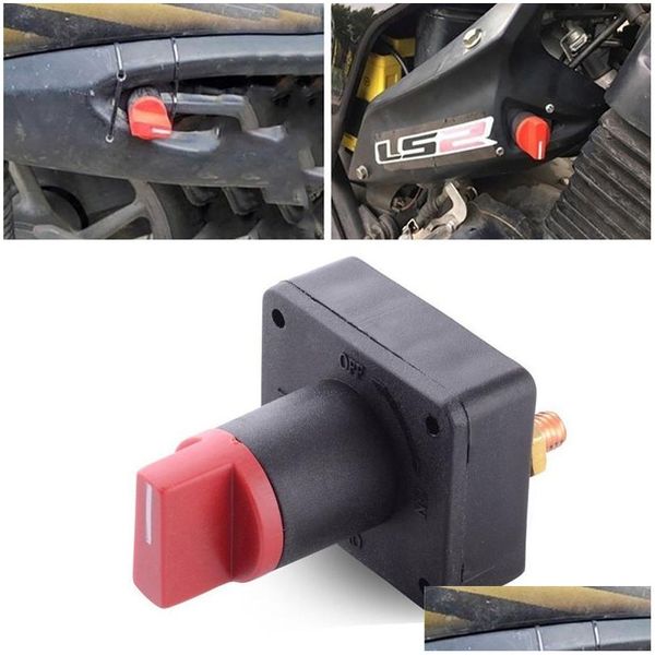 Système électrique de moto Commutateur Dc12V Batterie Master Disconnect Isolateur rotatif Cut Off Kill Switchs pour batteries Tricycle de voiture M Dhrec