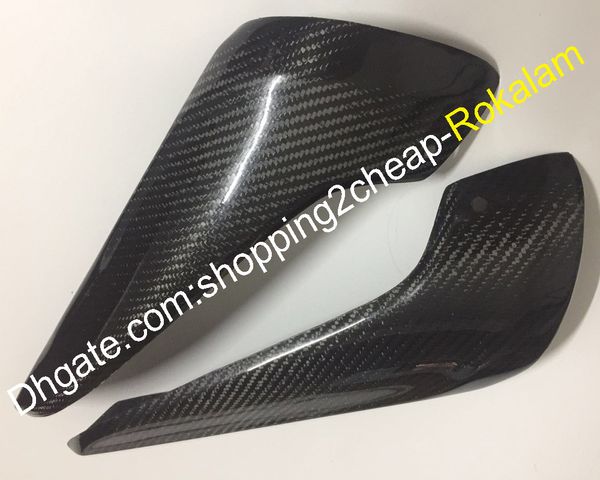 Couvercle en Fiber de carbone de tuyau d'échappement de moto pour Yamaha YZF1000 YZF R1 2007 2008 YZF-R1 07 08 carénage de panneau de tuyau d'échappement