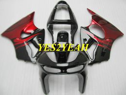 Motorfiets Fairing Body Kit voor Kawasaki Ninja ZX6R 636 98 99 ZX 6R 1998 1999 ABS Red Gloss Black Backings Carrosserie + Geschenken KP13