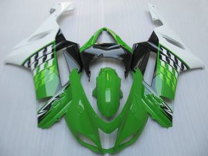 Kit de carénage de moto pour KAWASAKI Ninja ZX6R 636 07 08 ZX 6R 2007 2008, carrosserie ABS blanc vert + cadeaux KB60