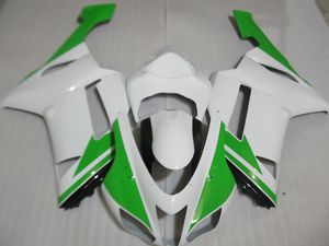 Kit de carenado de carrocería de motocicleta para KAWASAKI Ninja ZX6R 636 07 08 ZX 6R 2007 2008 ABS carenados blancos y verdes carrocería + regalos KB56
