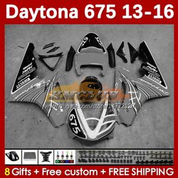 Motorfietsbeurskit voor Daytona 675 675R 2013 2014 2015 2015 Bodywerk 166No.127 Daytona675 Body Daytona 675 R 13 14 15 16 2013-2016 OEM Moto Fairings Glossy Gray