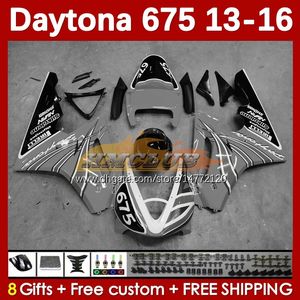 Motorfietsbeurskit voor Daytona 675 675R 2013 2014 2015 2015 Bodywerk 166No.127 Daytona675 Body Daytona 675 R 13 14 15 16 2013-2016 OEM Moto Fairings Glossy Gray