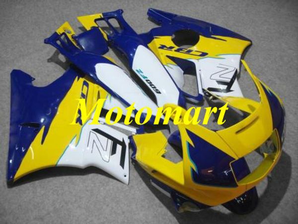 Kit de carenado de motocicleta para HONDA CBR600F2 91 92 93 94 CBR 600 F2 1991 1994 ABS Amarillo azul blanco Carenados set + regalos HF06