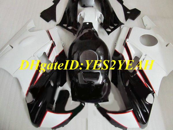 Kit de carenado de motocicleta para Honda CBR600F2 91 92 93 94 CBR600 F2 1991 1992 1994 ABS Top blanco negro carenados set + regalos HG20