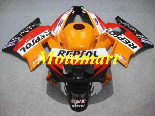 Kit de carenado de motocicleta para HONDA CBR600F2 91 92 93 94 CBR 600 F2 1991 1994 ABS Juego de carenados rojo naranja negro + regalos HF01