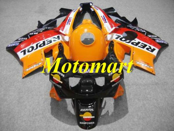 Kit de carenado de motocicleta para HONDA CBR600F2 91 92 93 94 CBR 600 F2 1991 1994 Top Rojo naranja negro Carenados set + regalos HF03