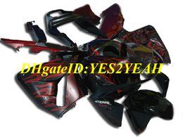 Kit de carénage de moto pour Honda CBR600RR 03 04 CBR 600RR F5 2003 2004 05 CBR600 ABS Rouge flammes noir Ensemble de carénages + Cadeaux HG51