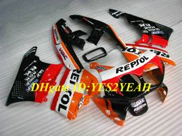 Kit de carénage de moto pour Honda CBR900RR 893 91 92 93 94 95 CBR900 RR 1991 1995 Ensemble de carénages rouge orange noir + Cadeaux HB01