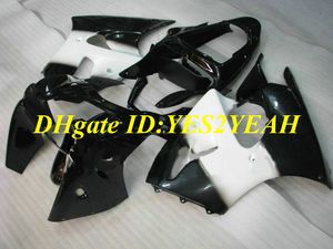 Motorfiets-kit voor Kawasaki Ninja ZX6R 636 00 01 02 ZX 6R 2000 2001 2002 Top White Black Backings Set + Gifts KH12