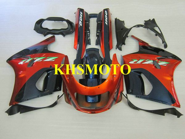 Kit de carenado de motocicleta para Kawasaki Ninja ZZR1100 93 99 01 03 ZZR 1100 ZX11 1993 2001 2003 ABS Red Blue Fairings Set + Gifts ZD04