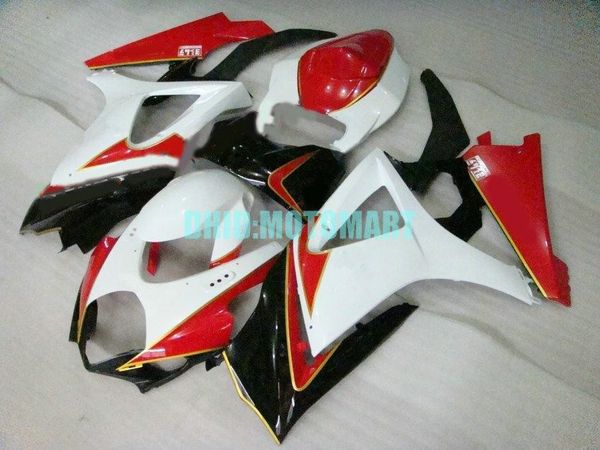 Kit de carenado de motocicleta para SUZUKI GSXR1000 K7 07 08 GSXR 1000 2007 2008 ABS Rojo blanco Carenados set + regalos SBC38