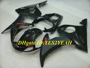 Kit de carénage de moto pour YAMAHA YZFR6 03 04 05 YZF R6 2003 2004 2005 YZF600 ensemble de carénages noir brillant mat + cadeaux YN26