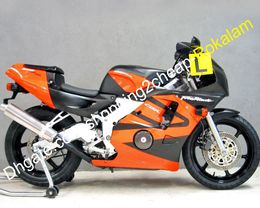 Carenados de motocicleta para CBR250RR MC22 MC 22 Moto Cowling Parte 90 91 92 93 94 CBR 250RR Juego de carenado Naranja Negro (moldeo por inyección)