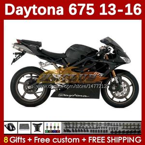 Carénages de moto pour Daytona 675 675R 2013-2016 noir stock tout corps 166No.29 Daytona675 13 14 15 16 corps Daytona 675 R 2013 2014 2015 2016 Kit de carénage OEM MOTO