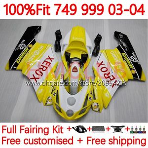 Fairings de motocicleta para DUCATI 749-999 749S 999S 749 999 2003-2006 ABS Bodywork 165No.6 749 999 S R 2003 2004 2005 2006 749R 999R 03 04 05 06 OEM Bodys Kit Amarelo