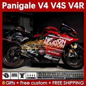 Carenados de motocicleta para DUCATI Street Fighter Panigale V 4 V4 S R V4S V4R 18-22 Carrocería roja negra brillante 41No.25 V4-S V4-R 18 19 20 V-4S V-4R 2018 2019 2020 Cuerpo de molde de inyección