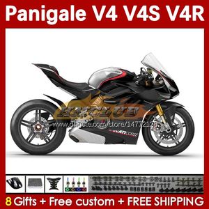 Golenos de motocicleta para Ducati Street Fighter Panigale V 4 V4 S R V4S V4R 18-22 Cuerpo 41NO.1 V4-S V4-R 18 19 20 V-4S V-4R 2018 2019 2020 Molde de inyección Cuerpo Glossy Blk Blk