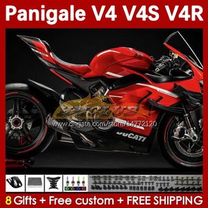 Carénages de moto pour DUCATI Street Fighter Panigale V 4 V4 S R V4S V4R 18-22 Carrosserie 41No.4 V4-S V4-R 18 19 20 V-4S V-4R 2018 2019 2020 Corps de moulage par injection Rouge