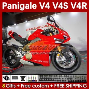 Motorfietsbeurs voor Ducati Street Fighter Panigale V 4 V4 S R V4S V4R 18-22 Bodywerk 41No.8 V4-S V4-R 18 19 20 V-4S V-4R 2018 2019 2020 Spuitvorm Mold Body Red Stock Blk