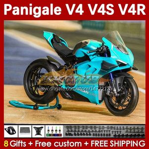 Carenados de motocicleta para DUCATI Street Fighter cyan stock Panigale V4S V4R V 4 V4 S R 18 19 20 Cuerpo 41No.72 V4-S V4-R 18-22 V-4S V-4R 2018 2019 2020 Molde de inyección Carrocería