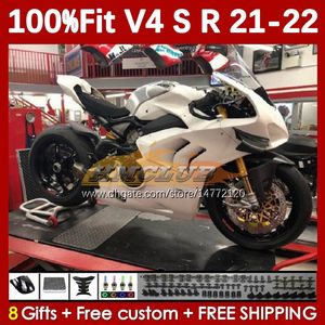 Motorfietsbeurs voor Ducati Street Fighter Panigale V 4 V4 S R V4S V4R Wit Glossy 2018-2022 Bodywerk 167NO.30 V4-S V4-R 21 22 V-4S V-4R 2021 2022 Spuitgietlichaam Lichaam