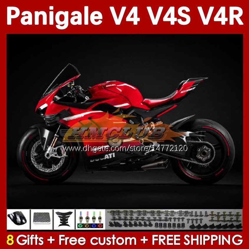 Motorcycle Fairings For DUCATI Street Fighter red glossy Panigale V 4 V4 S R V4S V4R 18-22 Bodywork 41No.11 V4-S V4-R 18 19 20 V-4S V-4R 2018 2019 2020 Injection Mold Body