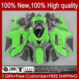 Carenados de motocicleta para KAWASAKI NINJA ZX600C ZX-600 ZX 6R 600CC 6 R ZX636 07-08 Carrocería 10No.34 verde stock ZX-636 600 CC ZX6R 07 08 ZX600 ZX 636 ZX-6R 2007 2008 Bodys Kit