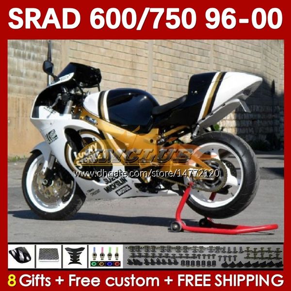 Motorradverkleidungen für Suzuki SRAD GSXR 750 600 CC 600CC 96 97 98 99 00 168Nr