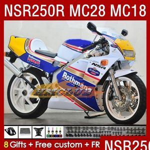 Kit de carénages de moto pour Honda Nsr250R Mc18 1989 et Mc28 199496 Les deux dans les couleurs Rothmans Drop Delivery Mobiles Motos Dhswd
