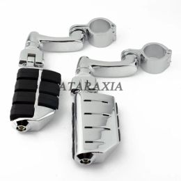 Motorcycle Foot Pegs Mount Highway Clamp Foot Pegs Repot Rester pour Harley Sportster Honda Goldwing GL1800 R6 Suzuki Kawasaki VN800