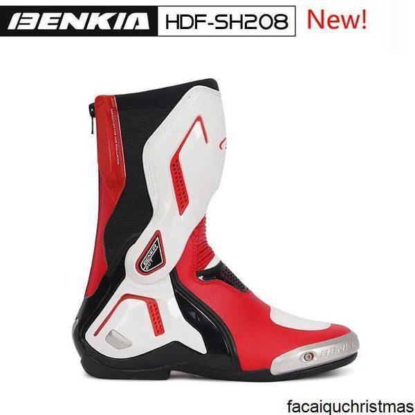 Chaussures de moto Chaussures d'équitation authentiques BENKIA Bottes de course et d'équitation Dennis Bottes de protection moto quatre saisons universelles respirantes M HB4H