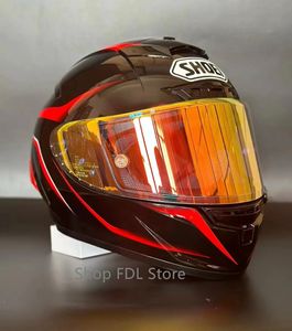 Motorcycle Integraalhelm SHOEI X 14 X SPIRIT III X Veertien Sport wielrennen helm Zwart rood H2 Capacete 231226