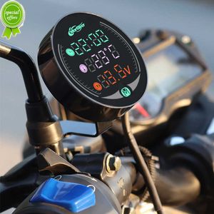 Jauges de moto multifonctions 5 en 1 LED Instruments de vision nocturne Temps Température Tension Chronomètre USB 5V 2.5A Charge 1Pc