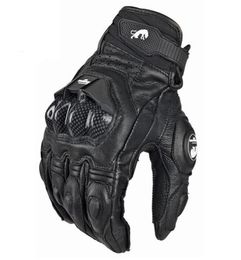 Gants de moto noirs de course en cuir véritable, gants d'équipe de course sur route blancs pour hommes, été et hiver 7137287