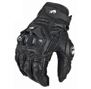 Gants de moto noirs de course en cuir véritable, gants d'équipe de course sur route blancs pour hommes, été et hiver 4586539