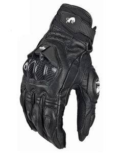 Gants de moto Racing Black Realine cuir Motorbike White Road Team Glove Men Summer Hiver 220813GX7361650