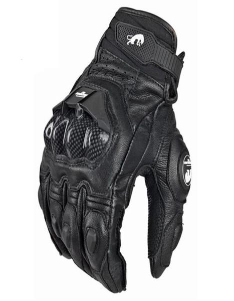 Guantes de moto de carreras de cuero auténtico para hombre, manoplas de equipo de carretera blancas, color negro, verano e invierno, 220813gx3145788