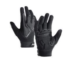 Guantes de moto al aire libre Dedo largo transpirable antideslizante deportes hombres y mujeres resistentes al desgaste absorción de impactos bicicleta pantalla táctil guantes de montar