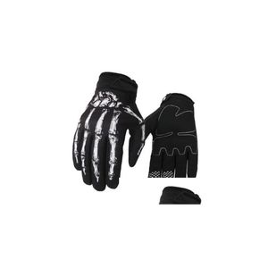 Motorhandschoenen Mannen Fl Vinger Skelet Ademend Winter Mtb Fietsen Crossmotor Drop Levering Auto's Motoren Accessoires Ot3Ce