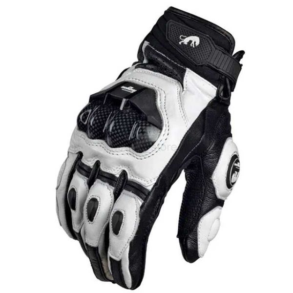 Guantes de motocicleta Guantes de motocicleta Negro Racing Cuero genuino Moto Blanco Equipo de equitación Guante Hombres Verano InviernoL231153