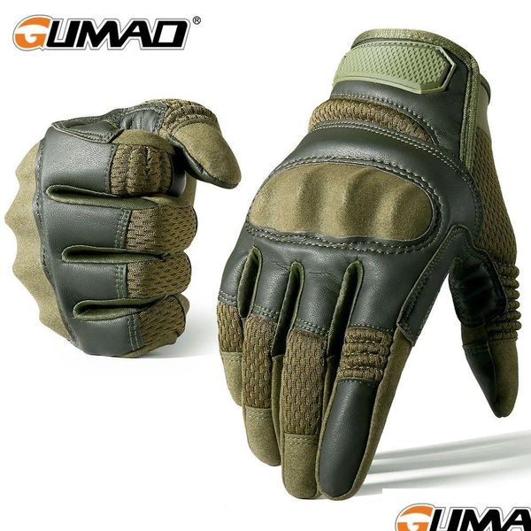 Guantes de motocicleta Toque Sn Pu Cuero Táctico Combate Militar Militar