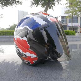 Demi-casque de moto rabattable de sécurité, casque de course hors route, capacité certifié Dot, saison d'été 1292S