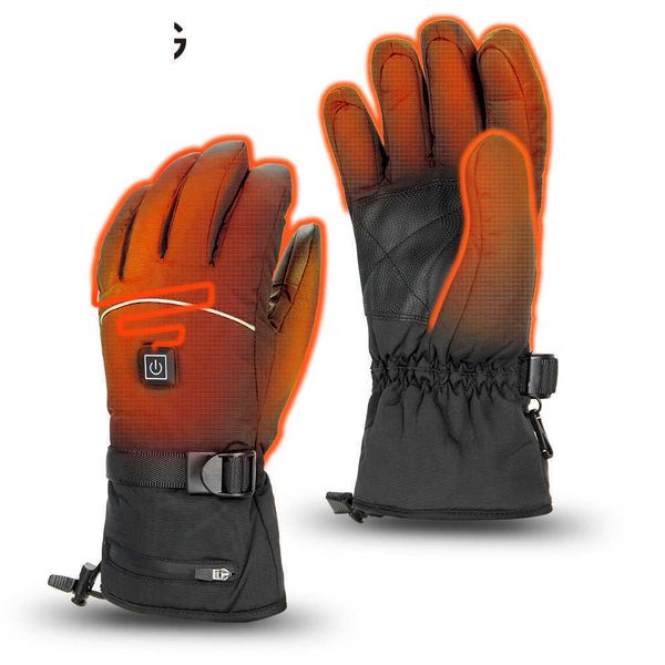Gants chauffants pour moto, batterie au Lithium chaude d'hiver, gants chauffants pour écran tactile, gants chauffants imperméables et rechargeables pour le ski