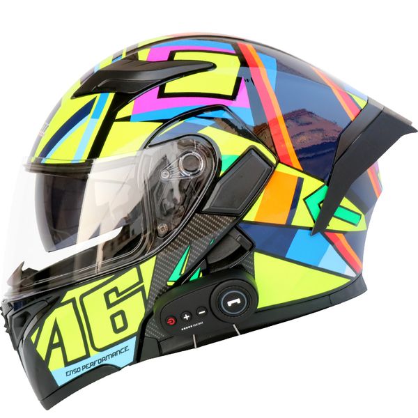 Casco de moto casco bluetooth vehículo eléctrico 1200 mAh duración de la batería248Q