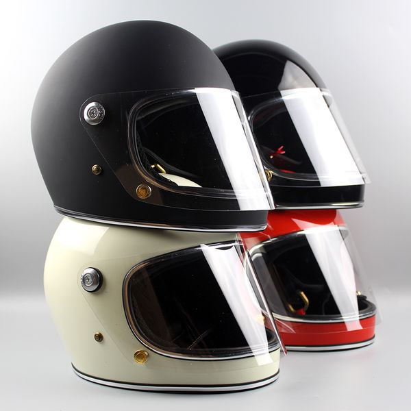 Casque de moto CO Thompson Ghost Rider racing casques vintage brillants casque intégral avec visière capacete casco moto